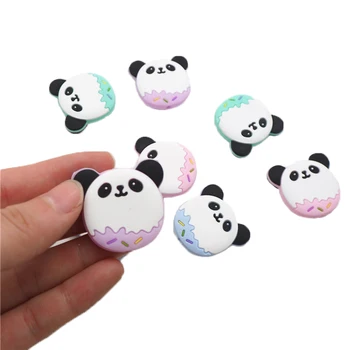 Chengkai 5PCS Silikonski Panda Kroglice DIY Baby Srčkan Živali Začetnih Ustno Nego Obesek Tuš Teether Senzorično Nakit, Igrače Darilo
