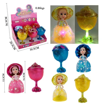 Cupcake Lepo Presenečenje ognjeni Princesa Lutka Preoblikovala Lepa Glasba luči Lutka Dekleta Igrače darila