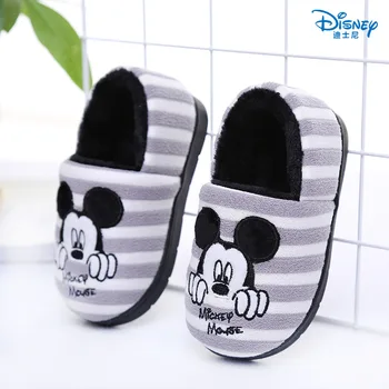 Disney baby bombaž copate otroci zaprtih non-slip in toplo Bombaž-oblazinjena Čevlji Mickey Mouse fantje dekleta čevlji bombaž