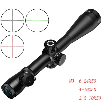 Dolgo Vrsto Riflescope 6-24X50/4-16X50/3.5-10X50 Optični Lovska Puška možnosti Za Sniper Airsoft Airgun