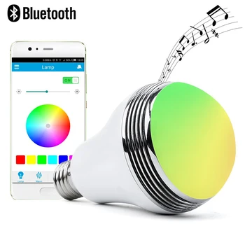 E27 RGB Brezžični WIFI Smart Bluetooth 4.0 Avdio Zvočniški Žarnica Svetilka Zatemniti Pisane Glasbene LED Žarnica Svetlobo preko WiFi App Nadzor