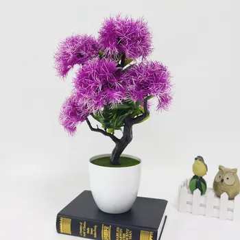 Flone Umetno ponaredek lončnica Cvet Drevo Simulacije Plastične Rože Bonsaj Za Poroko Dekorativni cvet Home office Dekor