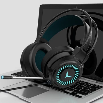Gaming Slušalke Igralec Slušalke Prostorski Zvok, Stereo Žične Slušalke, Mikrofon USB Pisane Luči Prenosni RAČUNALNIK Pribor Ps4