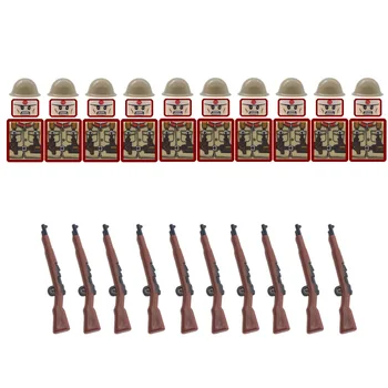 Gradniki Vojaške WW2 nemška Orožje Pištolo Vojsko Vojakov Pribor 98k Sovjetski Mini Opeke Igrače Za Otroke Božično Darilo