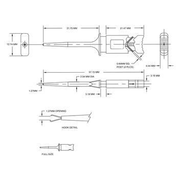 Hantek 18pcs/veliko Mini Test Kavljem HT321 Dvojno Gripper Kvadratnih Izhod Nožic Za Oscilloscope Vroče Prodaje 2 Barvi