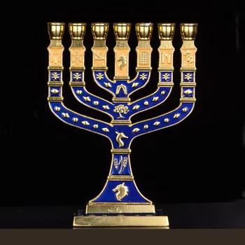 Hanukkah Menorah Judovske Judaica Izrael Letnik Medenina Hanuka Prikaže