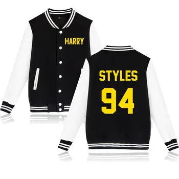 Harry Styles 94 moda šport hip hop moški ženske Baseball Suknjič Gumb Žep priložnostne Dolg Rokav Jakne s Kapuco Majica vrhovi