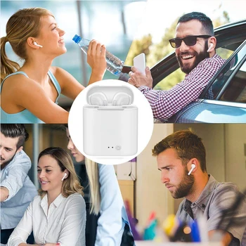 I7s TWS Brezžična tehnologija Bluetooth 5.0 Slušalke mini Air, Slušalke Čepkov z Mikrofonom Za iphone 6 7 Plus X XR XS Max Samsung S7 S8 S9 +