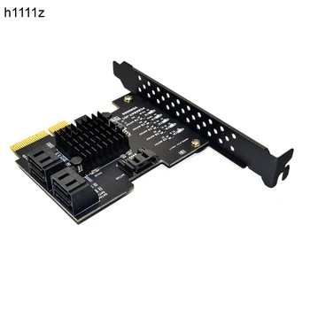 JMS585 čip 5 vrat SATA 3.0, da PCIe širitev Kartica 4X Gen 3 PCI express SATA Adapter za SATA 3 Pretvornik z Heatsink za HDD NOVA