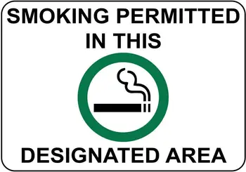 Kajenje Dovoljeno v posebej določenem Območju, Plakat Smešno Art Dekor Letnik Aluminija Retro Kovinski Tin Znak