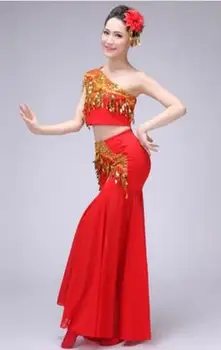 Kitajska Manjšina Kostume Dai Nacionalna Obleka Ženske Kitajski Nacionalni Kostum Oblačila Stari Tradicionalni Kitajski Ples Kostum