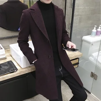 Klasična Moda za Moške Jarek Coats 2018 Vojske Rdeče Črn 5xl Moške Dolg Jarek Slim Fit Površniki Moda za Moške Jarek Vrhnja oblačila