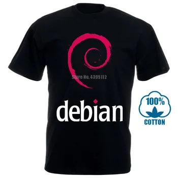 Komična Majica za Moške Debian Linux Tees T Shirt Tiskanje Tshirt za Moške O Vratu Stilsko Classic Majica s kratkimi rokavi Ženske 011957