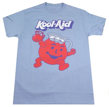 Kool Pomoči Classic Logotip Vrč T-Shirt Modra Retro Classic Vintage Kraft Tee Mens Za Mlade, Srednje Starosti, Star Tee Majica