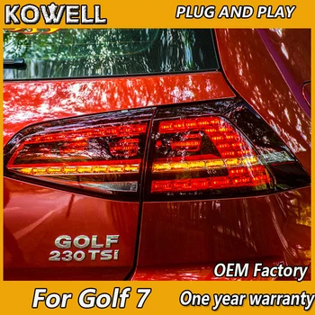 KOWELL Avto Styling za Volkswagen VW Golf 7 MK7 Golf7 Golf7.5 MK7.5 Design LED REP LED Luči Zadaj Lučka dinamično rumena turn