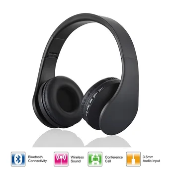KuWFi Brezžične Bluetooth Slušalke 4.1 Slušalke 3.5 mm Slušalke MP3 TF Kartice FM HIFI Hands-Free wMic za Pametni telefon, Prenosni RAČUNALNIK