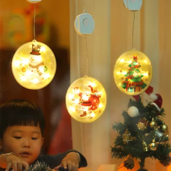 LED Bedak Niz Svetlobe, Božični Okraski za Dom, ki Visi Garland Okraski za novoletne jelke Noel Navidad 2020 Novo Leto 2021