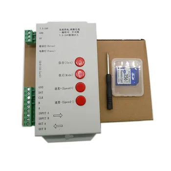 LED RGB krmilnik T1000S Sd-karte Pixel Krmilnik, für WS2801 WS2811 WS2812B LPD6803 LED 2048 DC5 ~ 24V