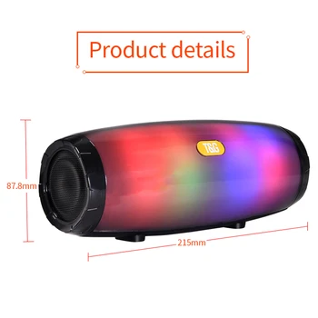 LED Zunanji Brezžični Bluetooth Zvočnik 3D Stereo Prenosni Mini Stolpec Predvajalnik Glasbe Center Subwoofer SoundBar z Mic FM TF USB