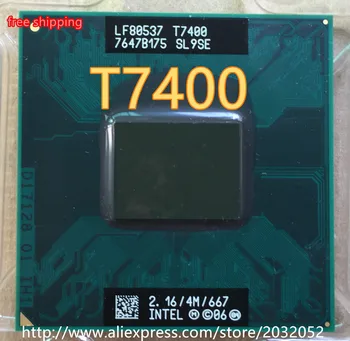 Lntel CPU prenosnik Core 2 Duo T7400 t7400 CPU 4M Socket 479 Cache/2.16 GHz/667/Dual-Core lahko delo