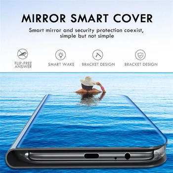 Luksuzni Ogledalo, Telefon Primeru Za Samsung Galaxy M31 M30S M21 M11 A51 A31 A71 5G A70E A01 A11 A21 A41 A81 A91 Zaščitni Pokrov