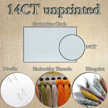Malo miško je lubenica skp slikarstvo šteje natisnjena na platno DMC 11CT 14CT kompleti Navzkrižno Šiv vezenje needlework Set