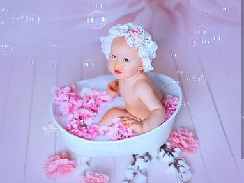 Mehko bombaža za Otroke mehurček pralni rumena race železa tuš tuš kad pribor novorojenčka Fotografija Rekviziti