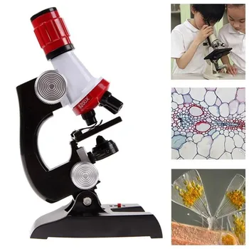 Mikroskop Izobraževalne Steblo Igrače Za Otroke Montessori 1200 Krat Vzorec Znanosti, Biologije Otroci DIY Novo Leto Tehnologije Darilo