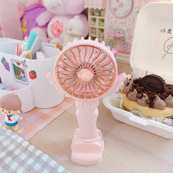 Mini Prenosni Žep Ljubitelj Risanke Japonski Sakura Hladen Zrak Strani Telefona Je Potekala Potovanja Hladilnik Za Hlajenje Mini Ventilatorji Moči Z Led Luči