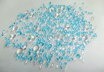 Mix velikost 5000pc Aqua + kristalno jasno akril tabela konfeti razred A+ akrilna crystal diamond tabela simbolov 