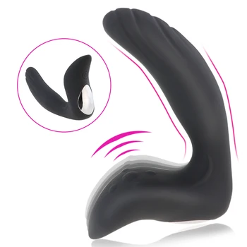 Močno Vibrira Prostate Massager Analni Čep 10 Stimulacije Vzorci Butt Plug Silikonski Odraslih Spolnih Igrač za Moške Vodoodbojne