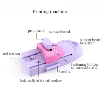 Najnovejši DIY Nail Art Žig Stroj Tiskalnika Tiskanje Manikura Niz s 6 Kovinski Vzorec Plošče Strgalo Tabla Tablice, Orodje