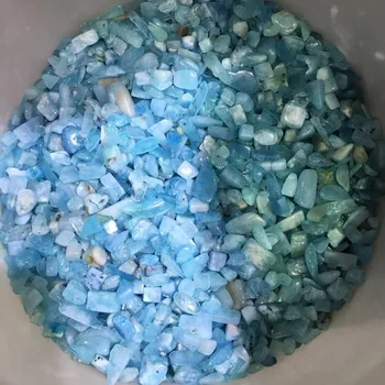 Naravni akvamarin rock quartz padle kamen za dekoracijo, 100 g