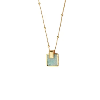 Naravni Tianhe Kamen Obesek zlato verigo Ogrlice za ženske ins letnik vsestranski clavicle dolgo ogrlico modni nakit darila