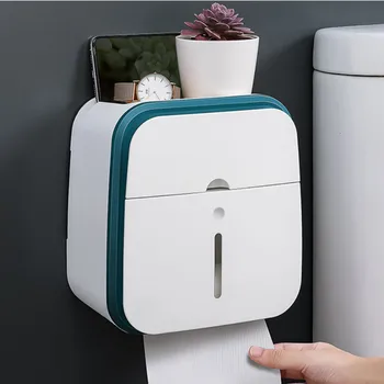 Nepremočljiva stenske toaletni papir držalo polica za toaletni papir polje toaletni papir zabojnik za papir brisačo polje gospodinjstva Ni vrtanje