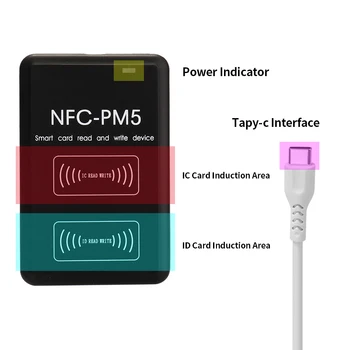NFC PM5 IC/ID Duplicator 13.56 MHZ RFID Reader NFC Polno Pisatelj Dekodiranje Card kopirni stroj Dekodiranje Funkcijo Smart Card