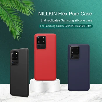 NILLKIN Za Samsung Galaxy S20 Ultra primeru zajema tekoče silikona gladko zaščitno zadnji pokrovček za Galaxy S20 Plus za Samsung S20