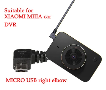 Nov Avto Polnjenje ukrivljen MICRO USB Razširjena Kabel for70mai xiaoyi mijia 360 Avto DVR Kamera c,Kabel lengh 3,5 m ( 11.48 ft )