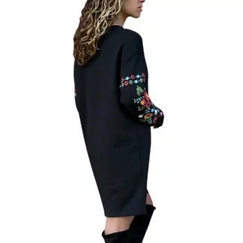 Nove Jesensko Zimske Topel Pulover Dolgo sleeved Obleko 2018 Ženska Obleka O Ovratnik Design Preprosta Ženska Obleka Vestidos X2