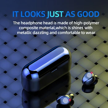Novo F9 Brezžične Slušalke Bluetooth 5.0 Slušalke TWS Mini HI-fi V uho Šport Teče Slušalke Podpora iOS/Android Telefonov HD Klic