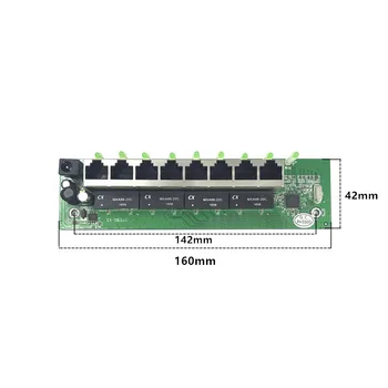 OEM 10 / 100mbps RJ45 8Port Hitro Ethernet Stikalo modul Lan Hub NAS EU Plug 5v Ac Napajanje Omrežno Stikalo motherboard