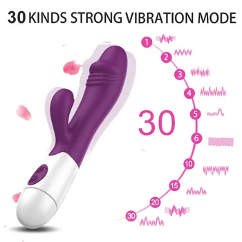 OLO Vibrator Rabbit Vibrator Dvojna Vibracijska G-spot Stimulacijo Ščegetavčka Ženski Masturbator Anal Masaža Erotično Sex Igrače