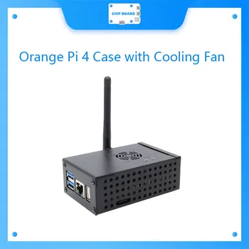 Oranžna Pi 4 Primer z Hladilni Ventilator, Kovinski kovček / Shell / Ohišje z napajalnim Adapterjem Heatsink