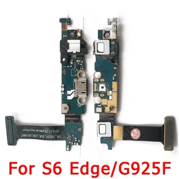 Originalno Polnjenje Vrata za Samsung Galaxy S6 Rob G925F USB Charge Odbor PCB Dock Priključek Flex Kabel Nadomestni Rezervni Deli