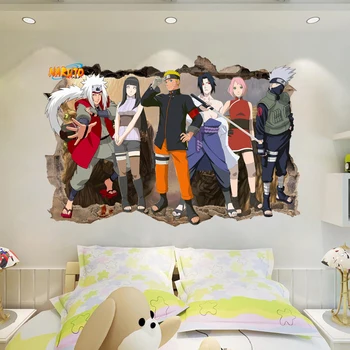 Otroci DIY Darilo Naruto Obdelava preboj 3D Otroci Spalnica Stenske Nalepke Dekor Vinil Nalepko Plakat Zidana izmenljive B732