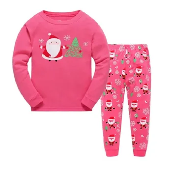 Otroci Sleepwear Dekleta Božič Pižamo Princesa Obleke, Fantje, Otroci Pižame, Oblačila Baby 2pc Dolg Rokav Bombažno Pižamo Določa