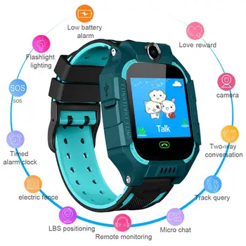 Pametno Gledati Večfunkcijsko Za Otroke Digitalno Ročno Uro Baby Watch Telefon Anti-Izgubil Dotik Zaslon Tracker Smart Dodatki