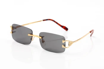 Pawes Očal Okvir Moških sončna Očala Zlato Rimless Očala za Žensko Anti Reflektivni Jasno Objektiv Recept Očala 9801