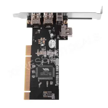 PCI 4 Vrata Firewire IEEE 1394 1394A 4/6 Pin Krmilnik Sim Adapter