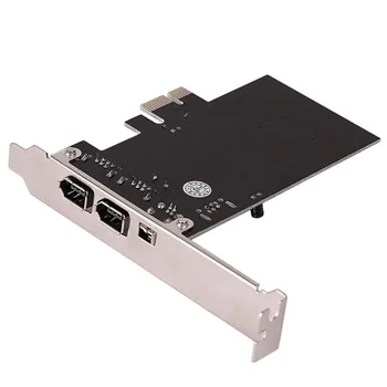 PCIe 3 Vrata 1394A Firewire Širitev Kartico PCI Express na IEEE 1394 Napajalnik Krmilnik 2 x 6 Pin In 1 x 4 Pin Za Namizni RAČUNALNIK